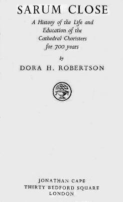 Cover page of the Sarum Close